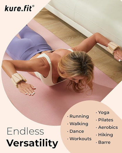 Pilates Weight | Wrist & Ankle Weights for Women | Weighted Bangles | 1LB/ 2LB Each (Set of 2)