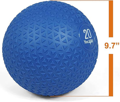 Yes4All Slam Balls, 10-40lb Weighted Ball Weight, Durable PVC Sand Filled Workout Dynamic Slam Ball for Core Strengthen