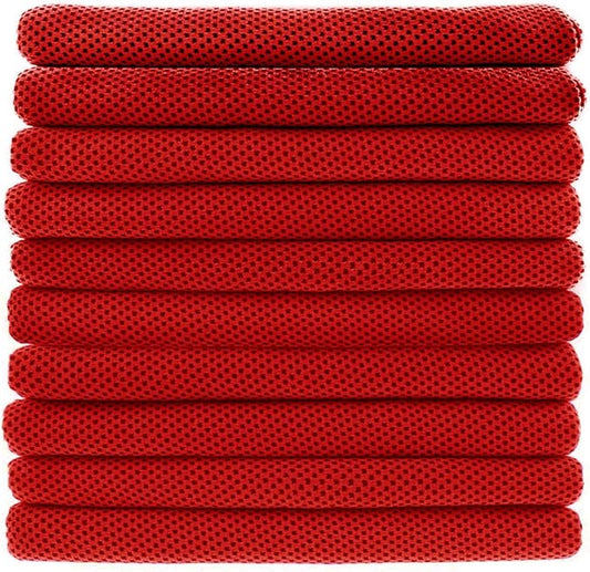Peicees 10 Pack Microfiber Cooling Towels for Neck Sports Gym Workout Cooling Towel, Fast Drying Super Absorbent Compact Lightweight for Climbing Camping Travel Beach Swimming Backpacking