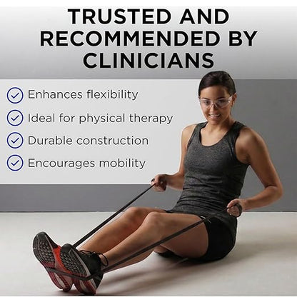 THERABAND Professional Latex Resistance Bands, Individual 6 Ft Elastic Band as Exercise Equipment, Physical Therapy, Pilates, At-Home Workouts, 6 Foot, Black, Special Heavy, Level 6