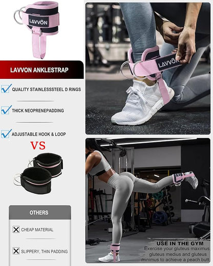 7Pcs-Barbell Pad Set for Hip Thrust - Squat Pad, Bench Press Workout Foam Weight Lifting Bar Cushion,Gym Accessories for Women with Bar Bad,with Gym Ankle Straps,Hip Resistance Bands,Lifting Strap