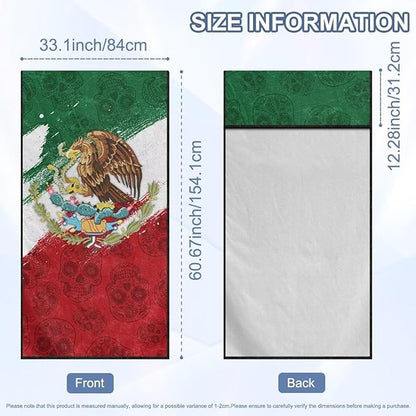 Bulopur Mexican Flag Sweat Towel for Car Seat Lightweight Portable Post Workout Towel Car Seat Cover Patriotic Automotive Interior Decor Accessories