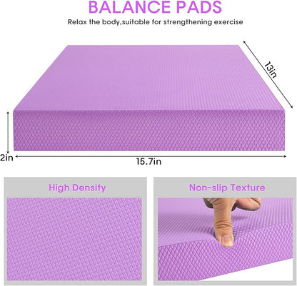 Exercise Balance Pad，Balance Foam Mat for Physical Therapy Equipment & Strength Stability Training, Slip Resistant Foam Mat for Yoga, Pilates, Meditation，Gardening knee pads