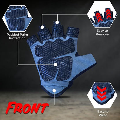 LIONCO Workout Gloves for Men Women,Weight Lifting Gloves with Breathable Gel Padded Excellent Grip for Gym Exercise,Cycling,Weightlifting,Fitness Training,Pull Ups and Climbing and Rowing