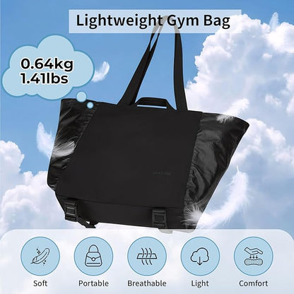 Tote Bag for Women, Lightweight Versatile Gym Travel Bags with Yoga Mat Strap, Wet Pocket, Shoe Bag & Cosmetic Pouch, Everyday Tote for Workout Fitness Pilates Swimming Work Stylish Handbag