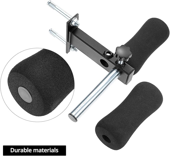 QWORK Wall Mounted Sit-Up Exercise Bar, Sit-ups Foot Holder, Steel Sit-Up Assistant for Abdominal Core Workout