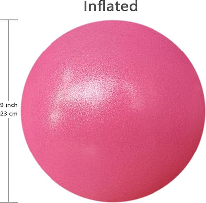 AppleRound Exercise Ball with Pump, 9-Inch Small for Pilates, Yoga, Core Stability - Choose: [Pack of 1 Ball + 1 Pump] or [Pack of 2 Balls + 1 Pump]
