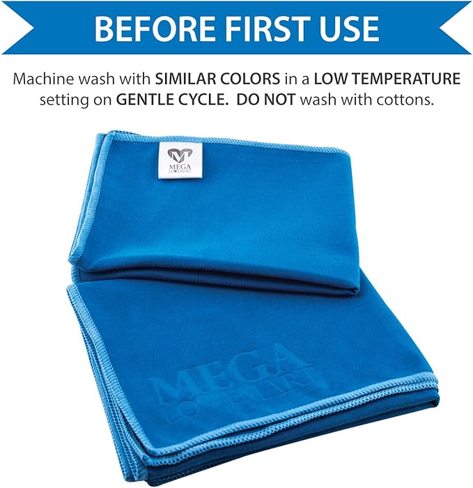 Suede Microfiber Gym Sport Towel, 2 Pack
