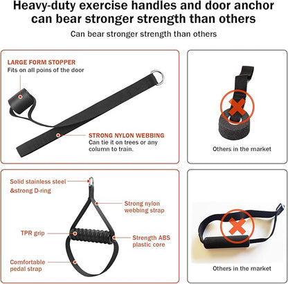DASKING Portable Home Gym Resistance Band Set With8 Anti-Break Bands, Detachable 500LBS Pilates Bar, Full Body Workout Equipment w/Ankle Straps & Door Anchor