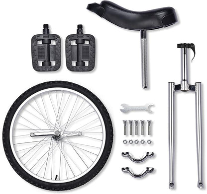 AW 16/18/20/24 Inch Wheel Outdoor Unicycle Adjustable Seat Exercise Bicycle Fit Adults Kids Outdoor Sports Fitness Exercise, for Choice