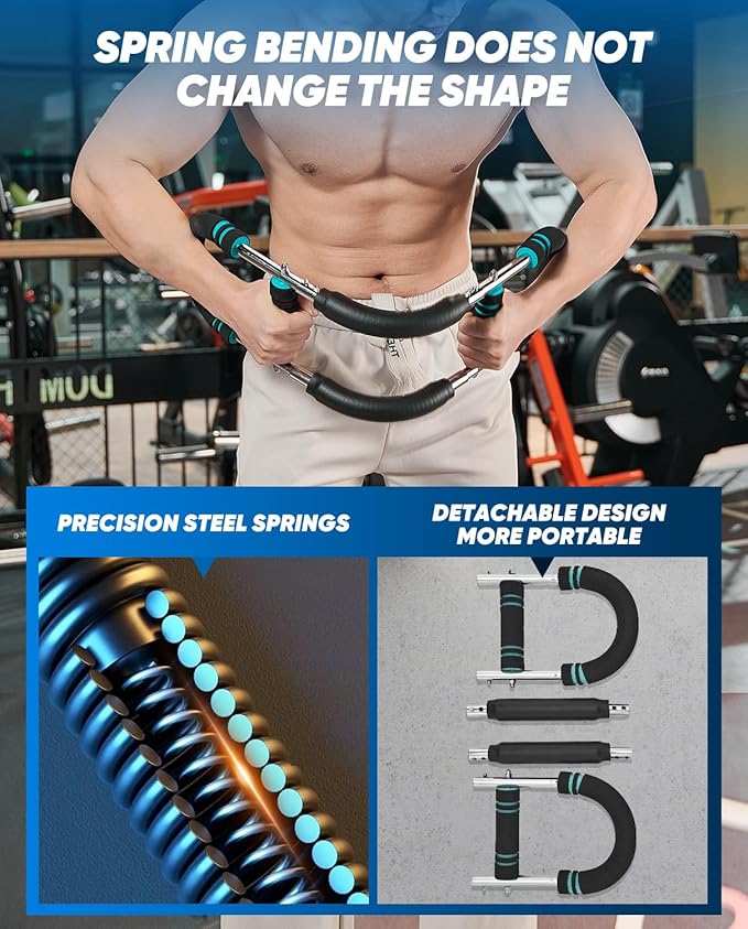 2026 New Saker PowerTwist Arm Trainer, Adjustable Forearm Strengthener, Arm Exercise and Chest Workout Equipment for Home Gym, for Men, Ideas for Fitness Enthusiasts