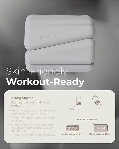 Pilates Weight | Wrist & Ankle Weights for Women | Weighted Bangles | 1LB/ 2LB Each (Set of 2)
