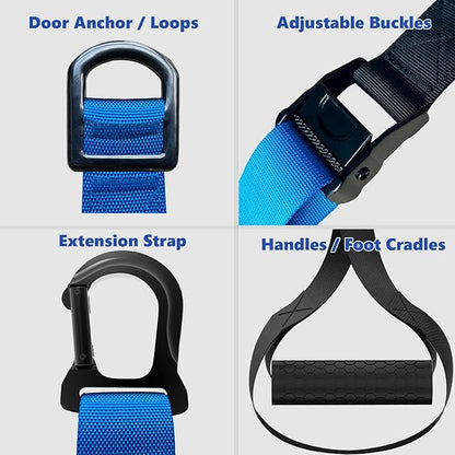Bodyweight Straps for Home Workouts, Full-Body Resistance Training Kit for Strength, Powerlifting, and Core Exercise
