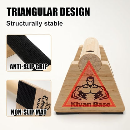 Wooden Push Up Bars, Parallettes Bars - Wooden Calisthenics Equipment for Handstand Training Push Up Bars & Calisthenics Bar Calisthenics Equipment for outdoor&home