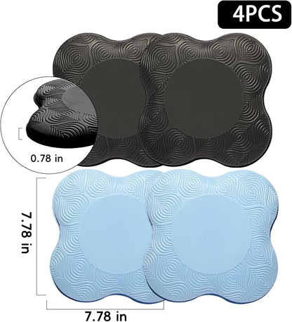 2 Pack Yoga Knee Pads Mat Set - Extra Thick Foam Kneeling Pad Cushion for Knees, Elbows, Wrists, Head - Yoga Essentials for Women Men, Non-Slip Pilates, Meditation, Floor Workouts