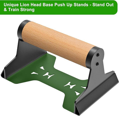 SELEWARE Wood push up bars Parallettes bars Anti-slip Handstand Bars for Calisthenics, Fitness, Floor workouts Solid Wood with Sturdy Metal Bracket, Support 600 lbs