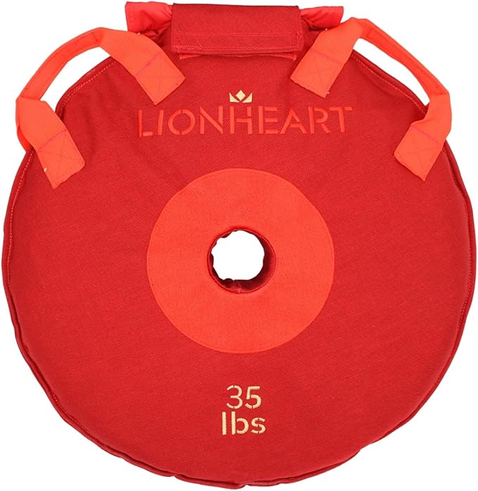 Lionheart Sand Bag Weight Plates Set | Sandbags for Working Out | Home Gym Bumper Plates | Travel-Friendly Sandbag for Fitness & Weight Training | Unfilled 10, 15, 25, 35, 45 lb Plates (Set of 2)