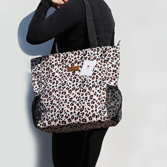 Original Floral Water Resistant Large Tote Bag Shoulder Bag for Gym Beach Travel Daily Bags Upgraded