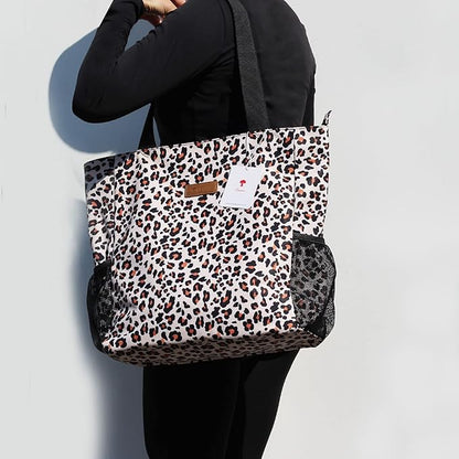 Original Floral Water Resistant Large Tote Bag Shoulder Bag for Gym Beach Travel Daily Bags Upgraded
