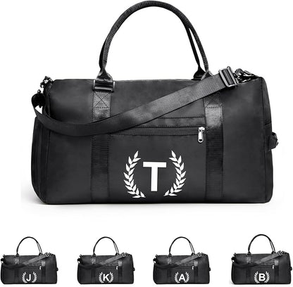 Gym and Travel Duffle Bag, Multi-colored, T, Nylon, Water Resistant, 13x16x11 inches, 4 Compartments, Zipper Closure, Web Handle, Adjustable Strap, Perfect for Gym, Travel, Gift