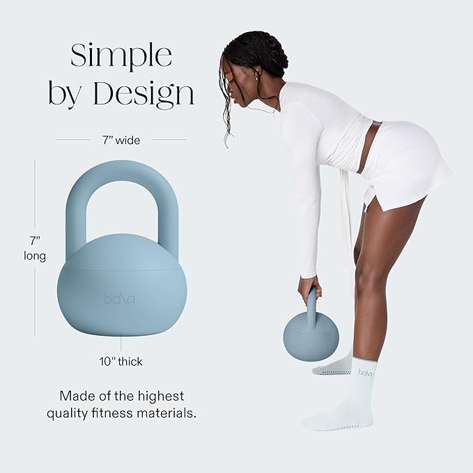 Bala Kettleball, Soft Kettlebell for Women - Kettlebells Strength & Core Training Equipment for Home Gym Workouts - Anti-Slip Grip Exercise Weights with Cushioned Impact-Resistant Base