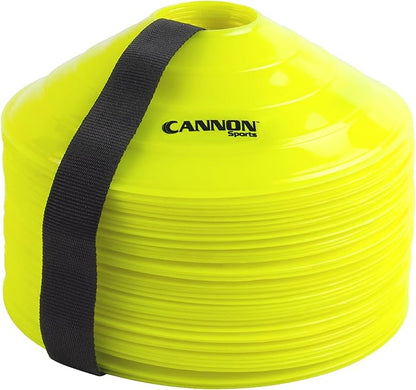 Cannon Sports Cones for Agility Training and Drills – 40 Pack Heavy Duty Training Cones with Carry Strap – Perfect for Football, Basketball, Hockey, Soccer & Running Drills