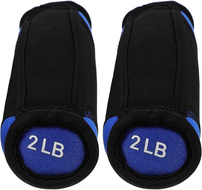 BESPORTBLE Soft Dumbbell Hand Weights 2lb Pair Blue Sandbag Fitness Equipment for Home Arm Toning Walking Exercise Training