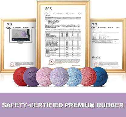Massage Lacrosse Ball for Myofascial & Trigger Point Release, Muscle Knots, Yoga Therapy – Improves Joint Mobility & Relieves Pain – Shoulder, Back, Plantar Fascia, HIPS – 2.5-Inch Purple-03 Rubber