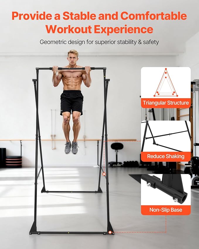 VEVOR Yoga Stand Frame, Max 441-551 lbs Load Swing Stand, Triangular Structure Aerial Rig, Aerial Silk Stands with Yoga Hammock, Standard & Height-Adjustable Version
