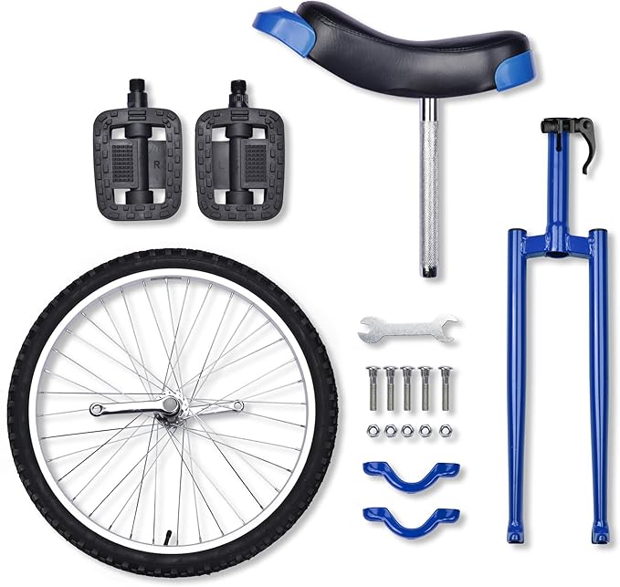 AW 16/18/20/24 Inch Wheel Outdoor Unicycle Adjustable Seat Exercise Bicycle Fit Adults Kids Outdoor Sports Fitness Exercise, for Choice