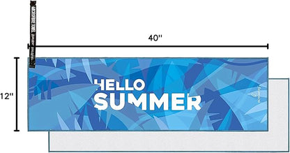 Premium Microfiber Sports Towel: Design for Gym, Fitness, Sports, Running, Outdoor, Yoga, Competitions-Lightweight, High Absorbency, Soft Skin-Friendly, Non-Fading, Breathable Fabric (BLUE HS)