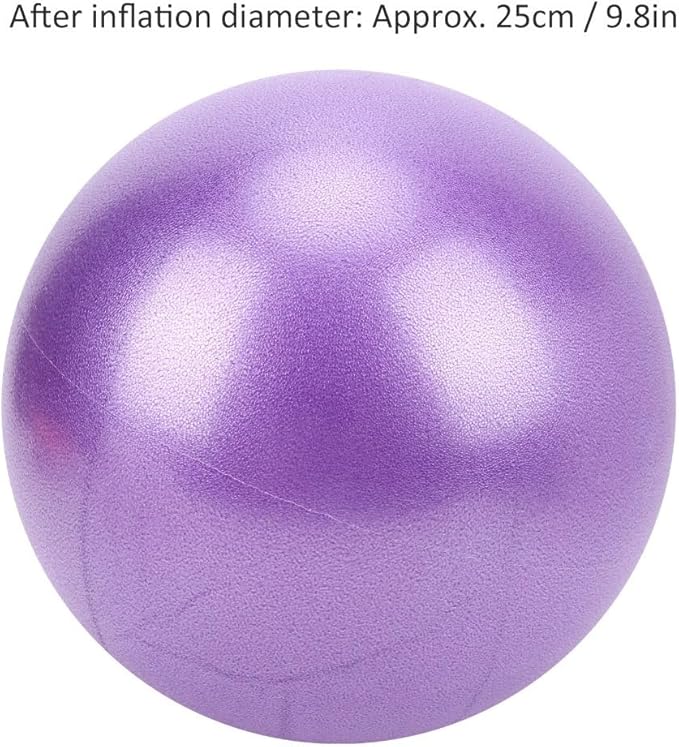 25cm Non-Slip Exercise Ball for Yoga & Pilates - Small Stability Ball for Core Strength Training, Home Gym, Balance Workouts