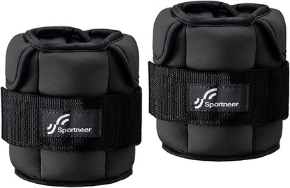 Sportneer Upgrade Adjustable Ankle and Wrist Weights for Women and Men 1-7 lbs / 1-10 lbs Set | Comfortable, Secure Fit for Walking, Running, Fitness, Physical Therapy, Home Gym