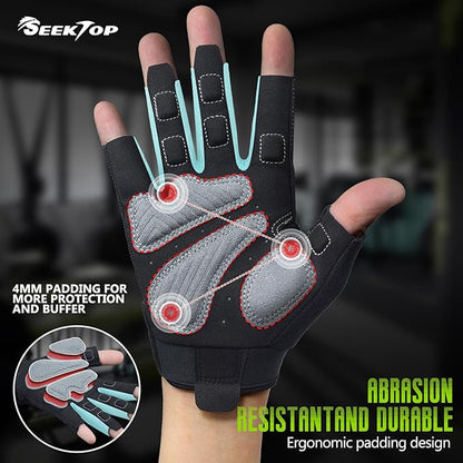 Seektop Workout Gloves for Men and Women, Weight Lifting Gloves with Full Protection, Excellent Grip, Gym, Breathable Exercise Gloves for Weightlifting, Fitness, Training