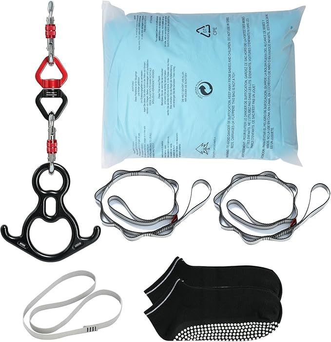 VEVOR Aerial Silk & Yoga Swing, Aerial Yoga Hammock Kit with 100gsm Nylon Fabric, Full Rigging Hardware & Easy Set-up Guide, Antigravity Flying for All Levels Fitness Bodybuilding