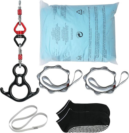 VEVOR Aerial Silk & Yoga Swing, Aerial Yoga Hammock Kit with 100gsm Nylon Fabric, Full Rigging Hardware & Easy Set-up Guide, Antigravity Flying for All Levels Fitness Bodybuilding