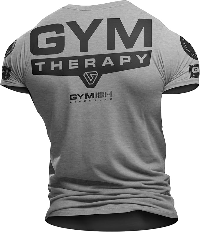 Gymish Lifestyle Gym Therapy Back Printed Men's Shirts Hardcore Gym Workout T-Shirt