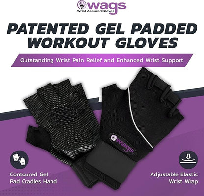 Wrist Support Gloves with Patented Ergonomic Gel Pad and Wrist Wrap for Women and Men's Workouts