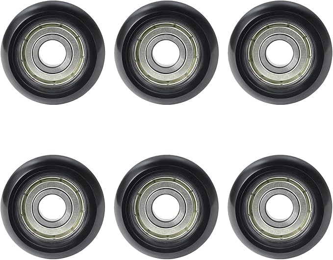 6Pcs Replacement Roller Wheels, Compatible with Aero Pilates Reformer Machines, Smooth & Quiet Glide Rollers Easy Tool-Free Installed Rollerwheels, Durable PU & POM Parts for Pilates Machine Repair