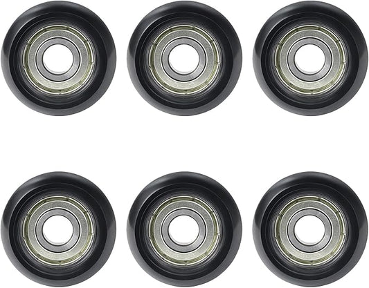 6Pcs Replacement Roller Wheels, Compatible with Aero Pilates Reformer Machines, Smooth & Quiet Glide Rollers Easy Tool-Free Installed Rollerwheels, Durable PU & POM Parts for Pilates Machine Repair