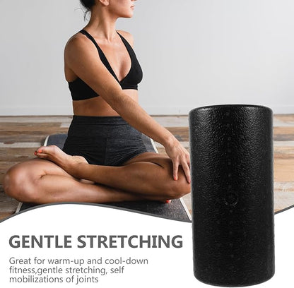 Homoyoyo Yoga Massage Roller Foam Epp Muscle Relaxation Stick 30x15cm Black Fitness Trigger Point Roller for Home Exercise and Muscle