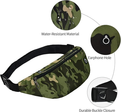 Fanny Pack for Men Women, Waterproof Sports Waist Bag Pack, Belt Bag for Travel Hiking Running