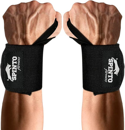 Spinto Fitness 24” Wrist Wraps for Weightlifting USPA‑Approved Powerlifting Competition Wrist Support with Thumb Loop Heavy Duty Grip Strength Gym Accessories for Men & Women
