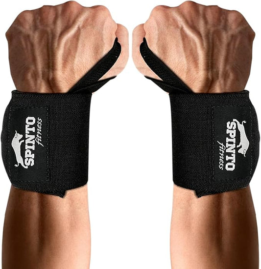 Spinto Fitness 24” Wrist Wraps for Weightlifting USPA‑Approved Powerlifting Competition Wrist Support with Thumb Loop Heavy Duty Grip Strength Gym Accessories for Men & Women
