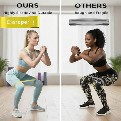 Resistance Bands for Working Out Exercise Loop Bands Workout Bands Set for Men Women Body Stretching, Pilates Yoga Physical Therapy, Leg Glute Arm Exercise Kit, Set of 5