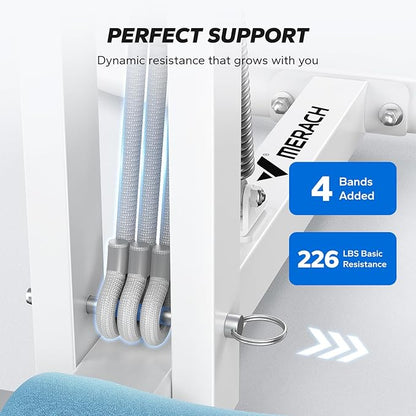 MERACH Deep Squat Machine for Women, Adjustable Glutes Trainer Machine, Core & Leg Exercise, Push Up Board Workout Equipment at Home Gym