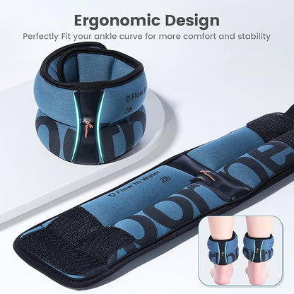 Sportneer Ankle Weights for Men Women Strength Training, 4/10 lbs Pair Leg Weights Set Comfortable and Soft Perfect for Dancing Running Walking Fitness Workout