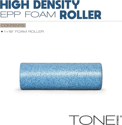 Tone Fitness High Density EPP Foam Exercise Foam Roller for Yoga, Pilates, Stretching, Massage, and Recovery | Multiple Sizes and Colors