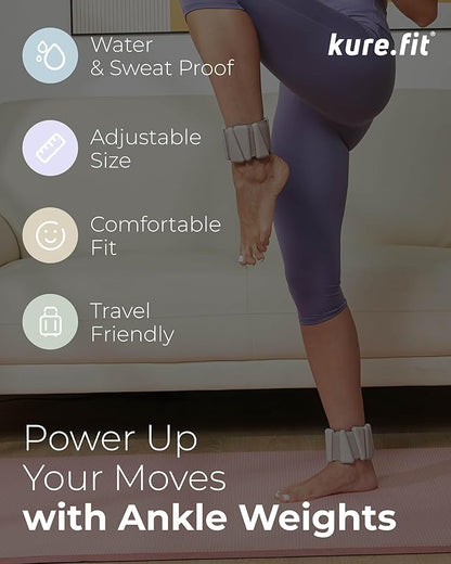 Pilates Weight | Wrist & Ankle Weights for Women | Weighted Bangles | 1LB/ 2LB Each (Set of 2)