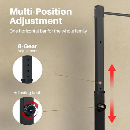 Pull Up Station, Bongkim Power Tower Portable Pullup Bar Station, Pull Up Bar for Home Gym, Pull Up Tower Station 330LBS